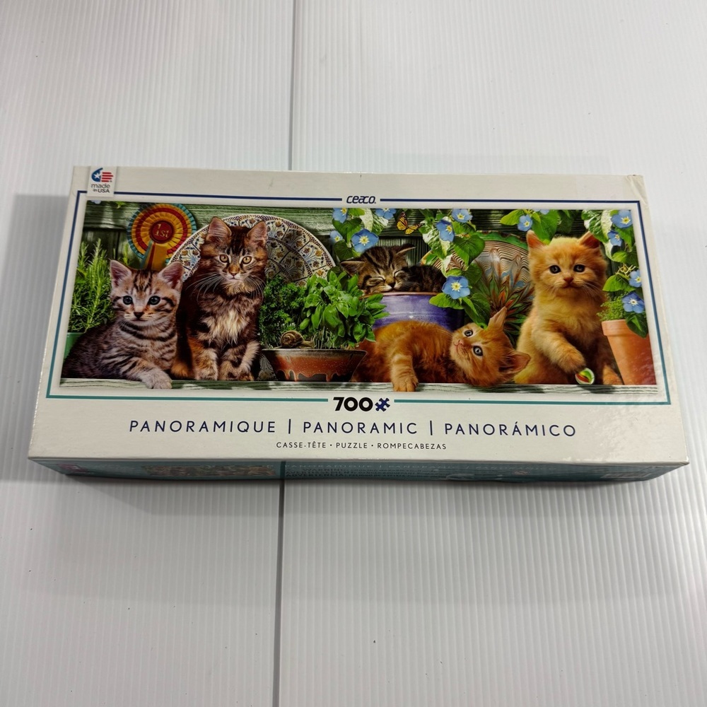 5. Clementoni Panoramic Puzzle - Adorable Kittens - 700 Pieces
